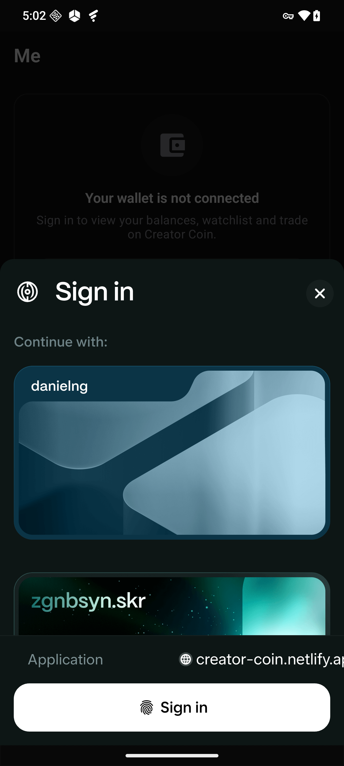Quest Compass wallet approval sheet for signing a transaction